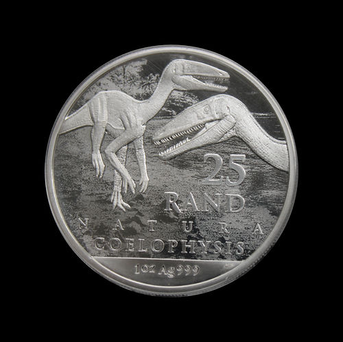 COELOPHYSIS ARCHESAURUS, Serie Natura South African Mint, 1 oz Silber 1 Rand, 2020