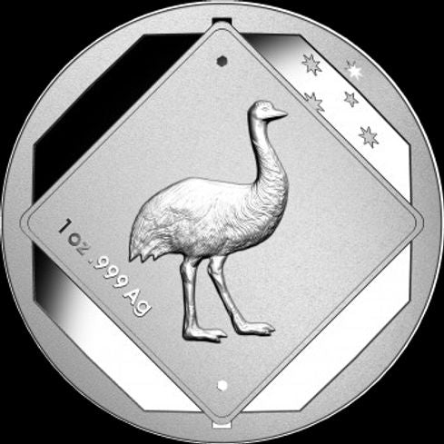 EMU, Serie Road Sign Australia 1 oz Silber 1$ Frosted Uncirculated, 2016