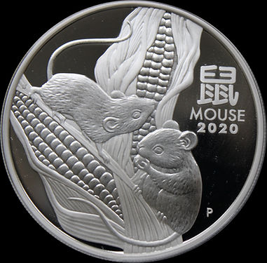 3-COIN SET YEAR OF THE MOUSE, Serie Lunar III 2020 3 x 1 oz Silber, 3 x 1$, 2020