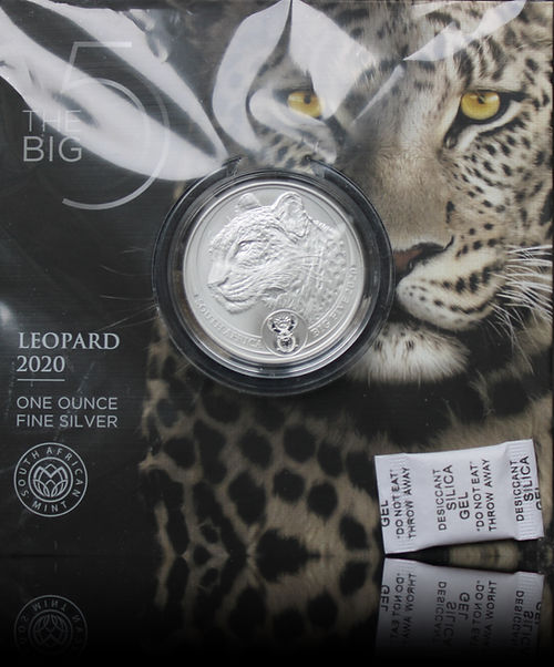 LEOPARD, Series Big Five Series I, 1 oz Silver BU, 2020