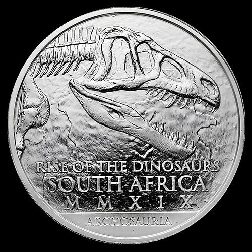 EUPAKERIER ARCHESAURUS, Natura South African Mint series, 1 oz silver 25 Rand, 2019