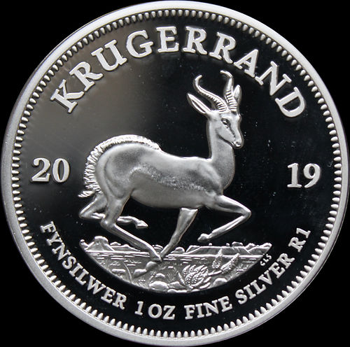 Krugerrand 1 oz silver, 2019 proof