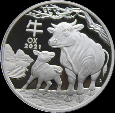 3-COIN SET YEAR OF THE OX, Serie Lunar III 2021 3 x 1 oz Silber, 3 x 1$, 2021