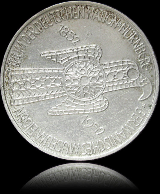 100 YEARS OF THE GERMAN NATIONAL MUSEUM, series 5 DM silver coin, 1953