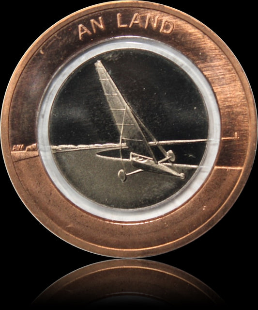 On land, 10 euro commemorative coin, series "Air Moves", brilliant uncirculated, 2020