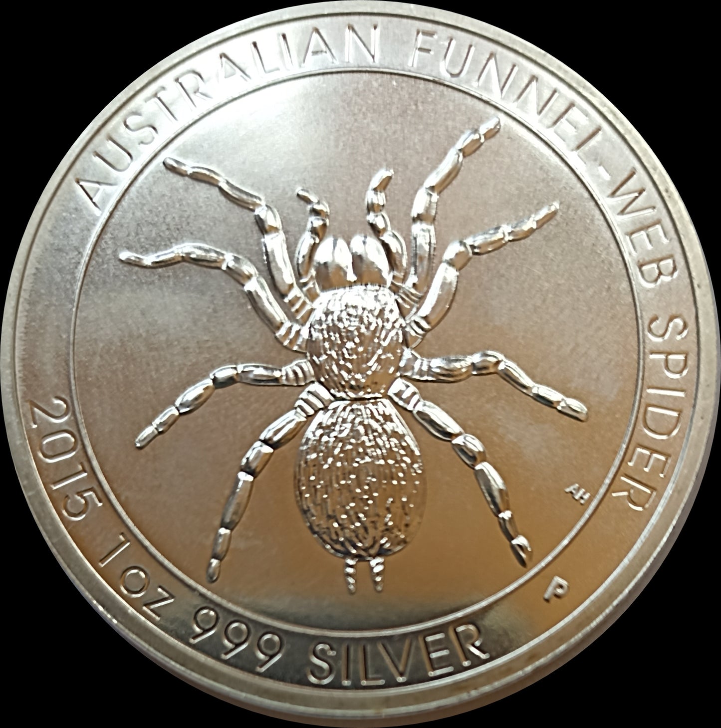 FUNNEL SPIDER, Australian Deadly and Dangerous Animals series, 1 oz silver, 2015