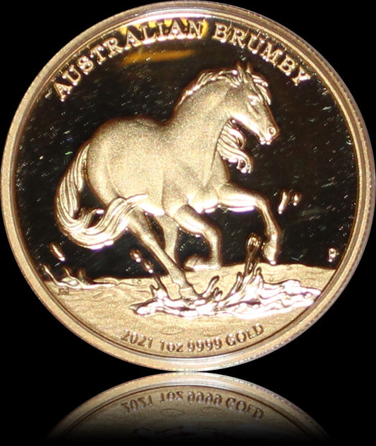 AUSTRALIAN BRUMBY, Serie Brumby, 1 oz Gold Proof, 2021