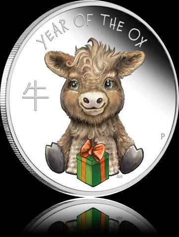 BABY OX, Serie Lunar Baby, 0,5 oz Silber Proof, 1 TVD, 2021