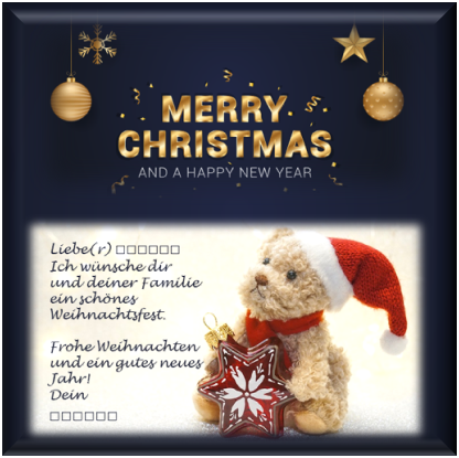 Christmas - Bear - Own text - 20 €