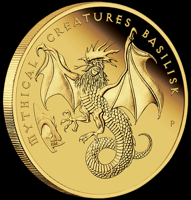 BASILISK, Serie Mythical Creatures, 1oz Gold Proof 100$, 2023