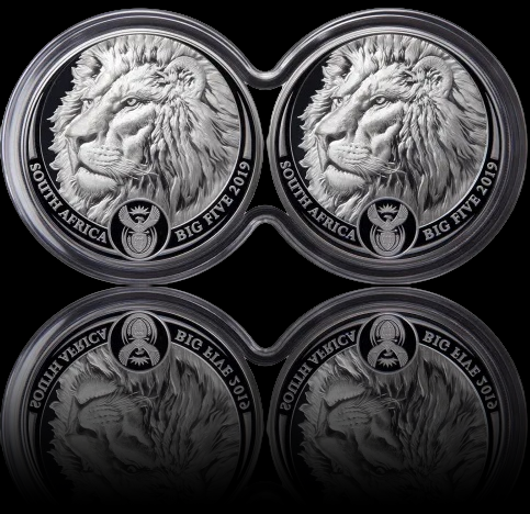 2 x LÖWE, Big Five Series I, 2 x 1 oz Silver Proof, 2019