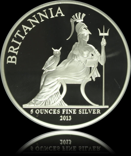 STANDING BRITANNIA, Britania series, 5 oz silver £10, Proof PF69, 2013