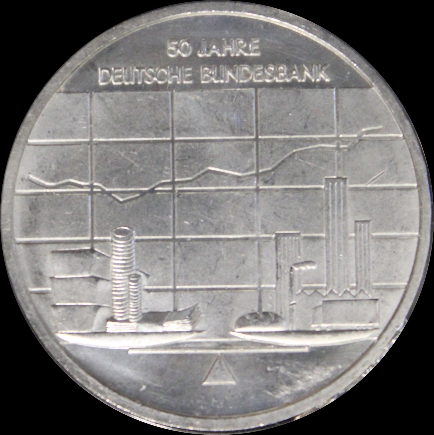 50 JAHRE DEUTSCHE BUNDESBANK, Serie 10 € Silber Gedenkmünzen Deutschland, Stempelglanz, 2007