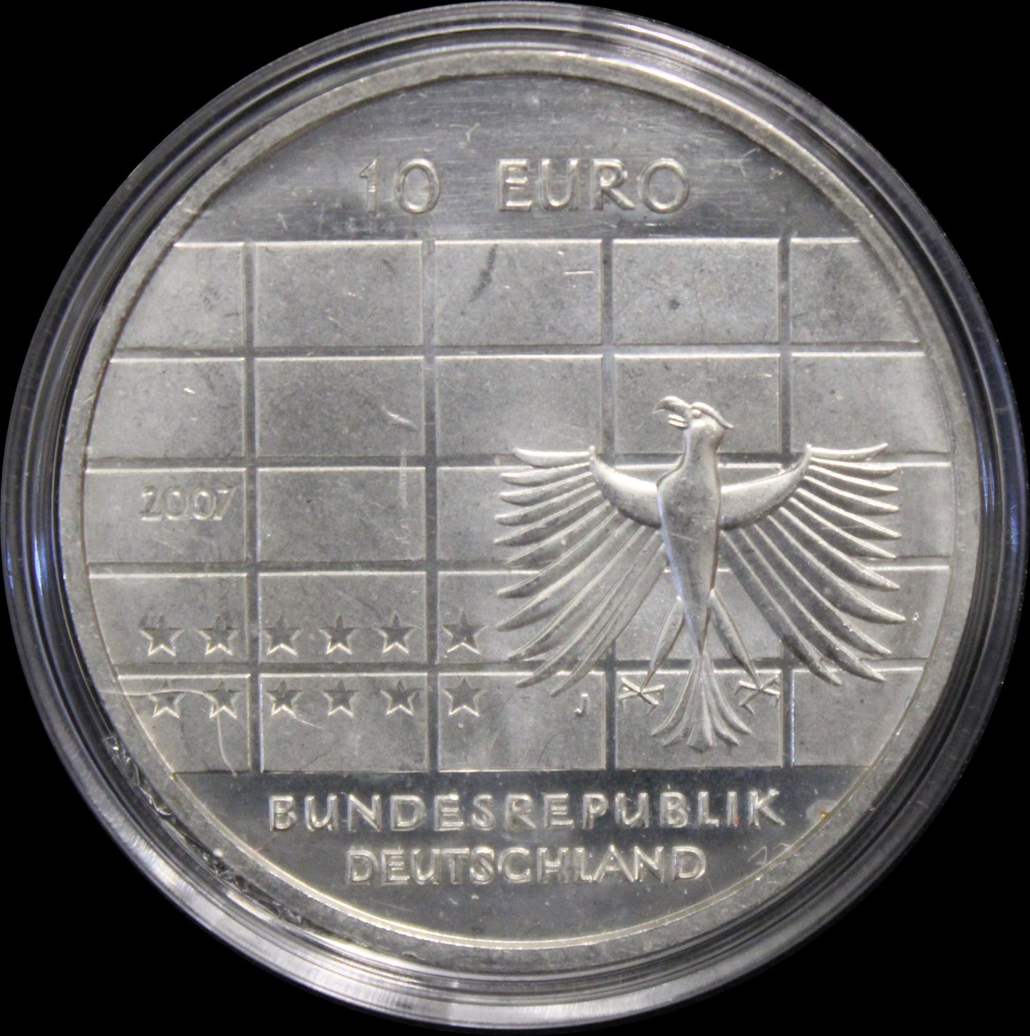 50 JAHRE DEUTSCHE BUNDESBANK, Serie 10 € Silber Gedenkmünzen Deutschland, Stempelglanz, 2007