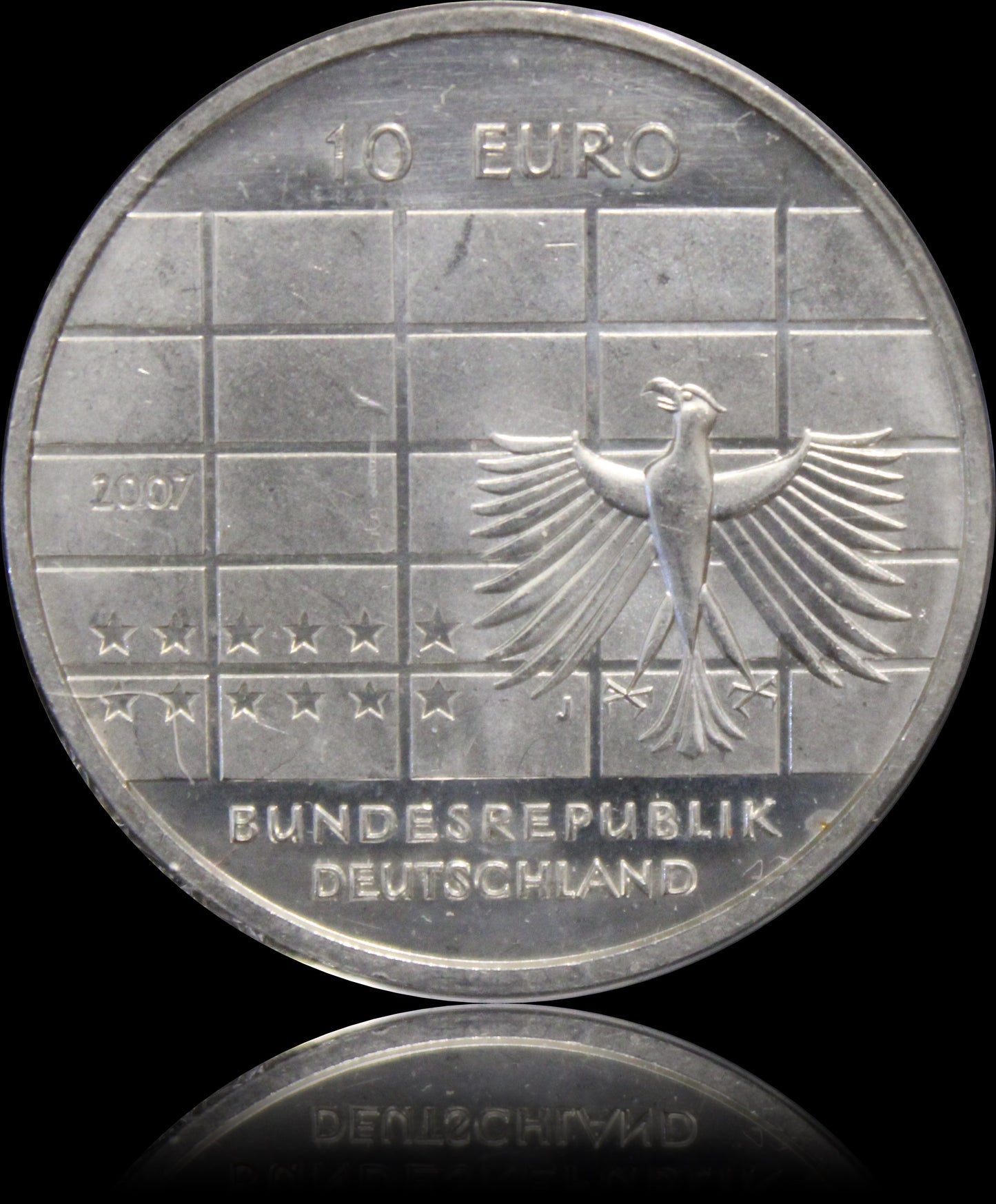 50 JAHRE DEUTSCHE BUNDESBANK, Serie 10 € Silber Gedenkmünzen Deutschland, Stempelglanz, 2007