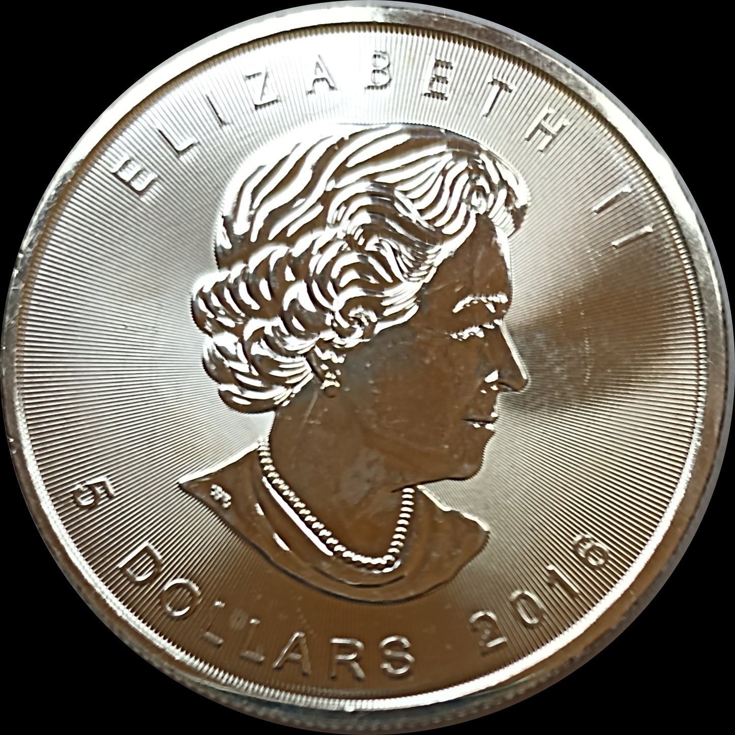 MAPLE LEAF, Canada 1 oz silver $5, 2016