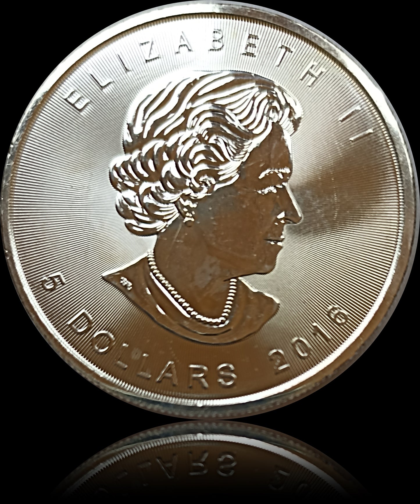 MAPLE LEAF, Canada 1 oz silver $5, 2016