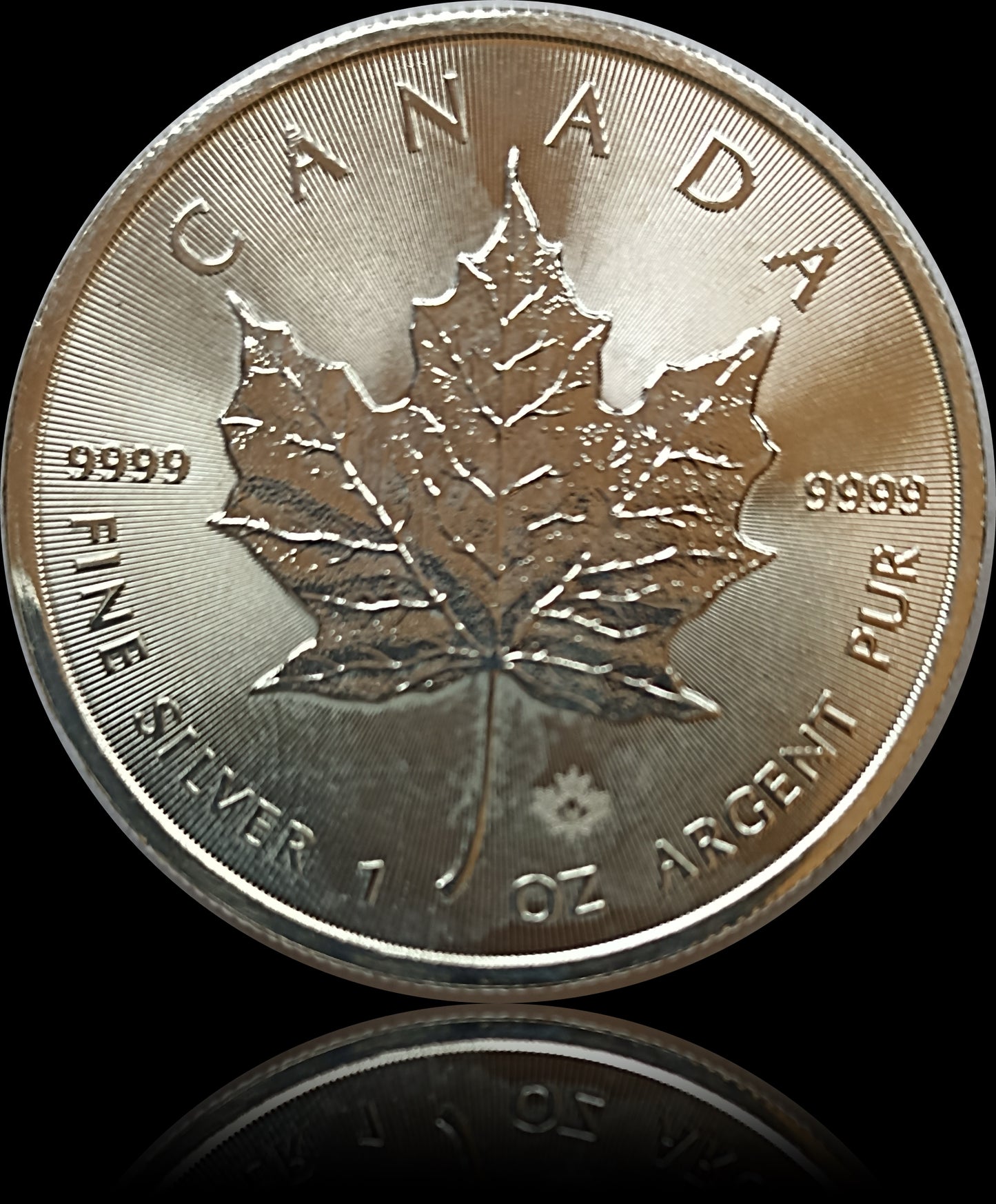 MAPLE LEAF, Canada 1 oz silver $5, 2016