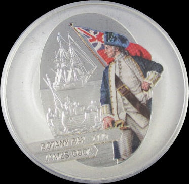 CAPTAIN COOK SILVER PROOF COIN COLLECTION, 4 x 1 oz Silver 1$, Proof, 2009