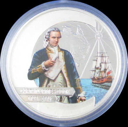 CAPTAIN COOK SILVER PROOF COIN COLLECTION, 4 x 1 oz Silver 1$, Proof, 2009