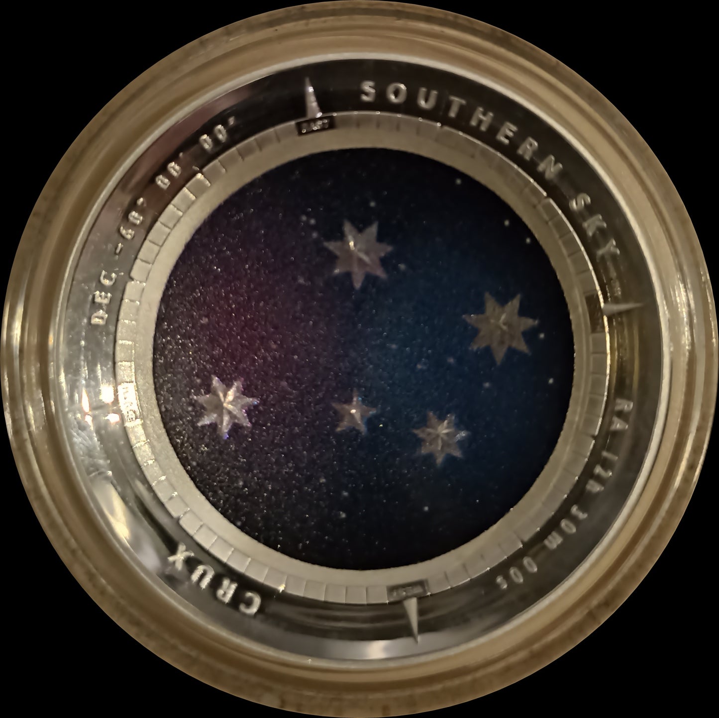 CRUX, Serie Australia Southern Sky, 1 oz Silver Proof Domed Colored, 5$, 2014