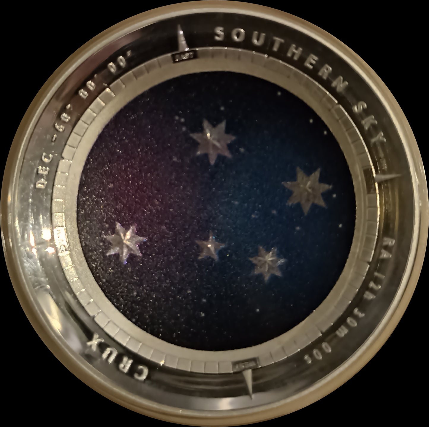 CRUX, Serie Australia Southern Sky, 1 oz Silver Proof Domed Colored, 5$, 2014