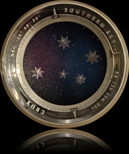 CRUX, Serie Australia Southern Sky, 1 oz Silver Proof Domed Colored, 5$, 2014