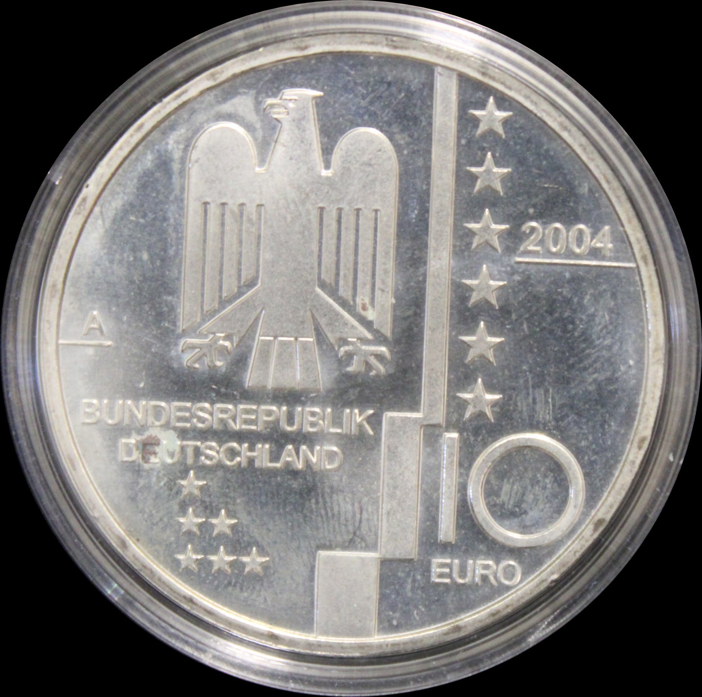 BAUHAUS DESSAU, Serie 10 € Silber Gedenkmünzen Deutschland, Stempelglanz, 2004