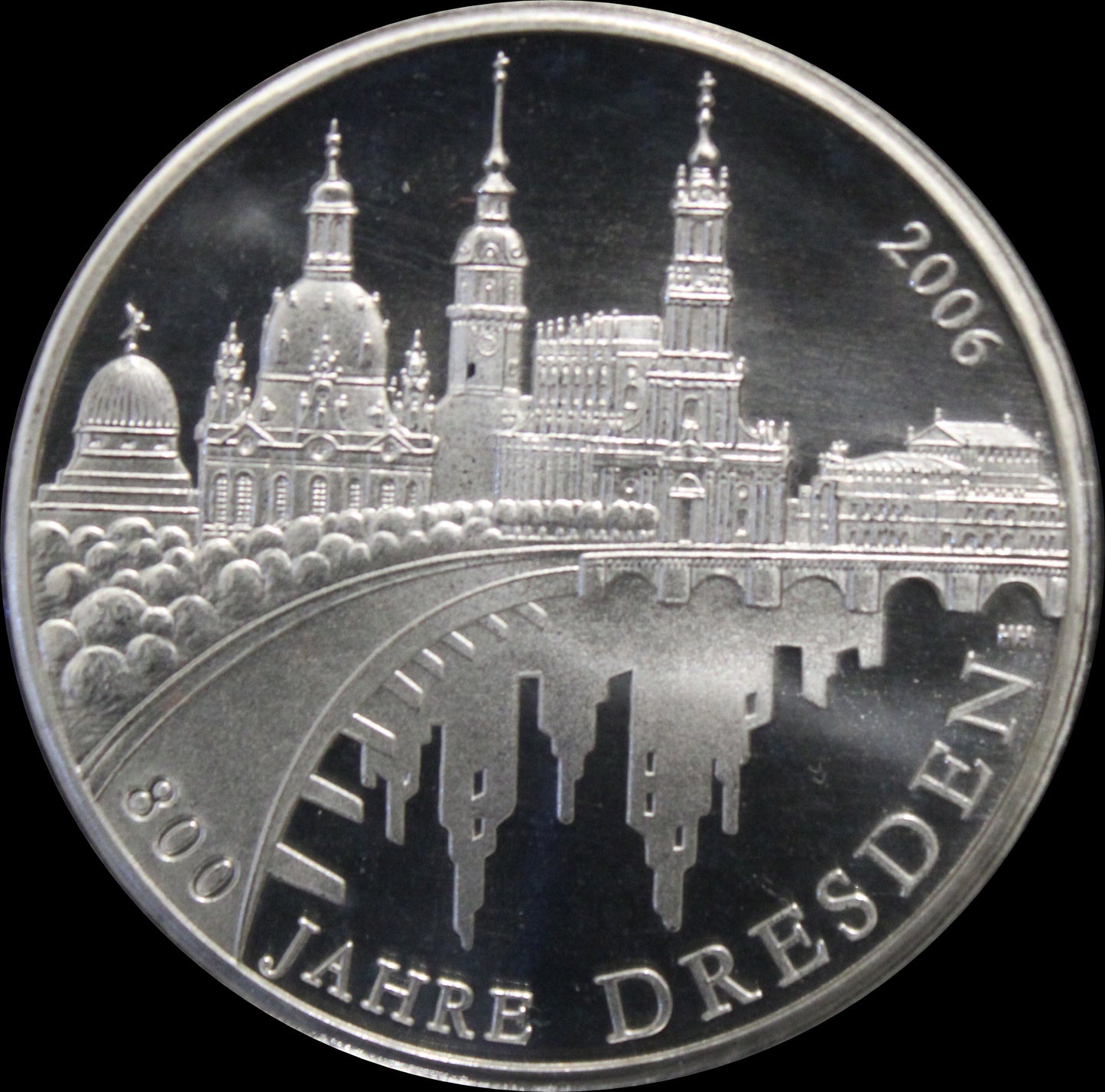 800 JAHRE DRESDEN, Serie 10 € Silber Gedenkmünzen Deutschland, Stempelglanz, 2006