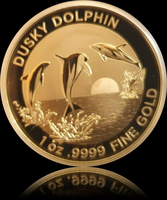 DUSKY DOLPHIN, Serie Dolphin RAM, 1 oz Gold Proof, 2022