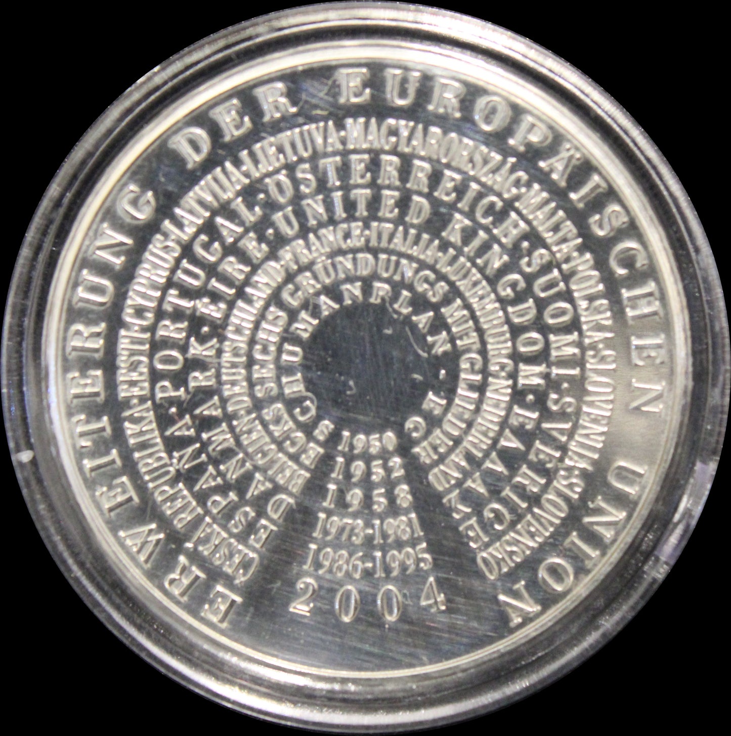 ERWEITERUNG DER EUROPÄISCHEN UNION, Serie 10 € Silber Gedenkmünzen Deutschland, Stempelglanz, 2004