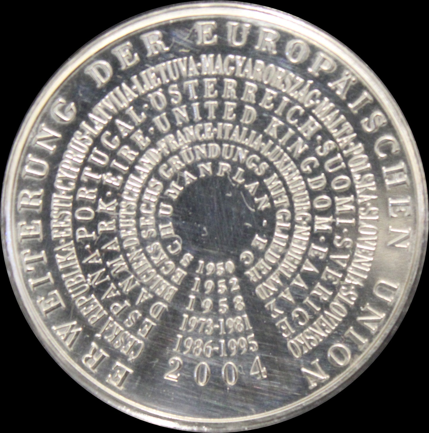 ERWEITERUNG DER EUROPÄISCHEN UNION, Serie 10 € Silber Gedenkmünzen Deutschland, Stempelglanz, 2004