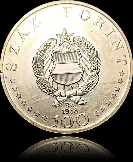 150th birthday of Ignaz Semmelweis, Hungary People's Republic, silver proof 100 forint 1968