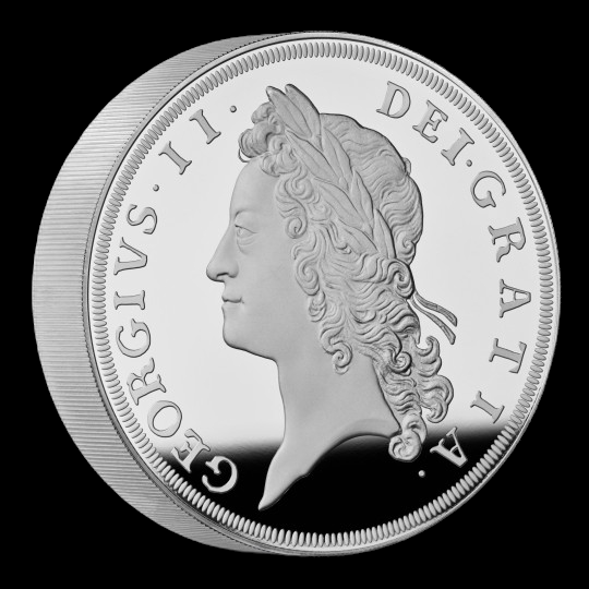 GEORGE II, British Monarch, 2 Oz Silver Proof 5 £, Proof, 2023