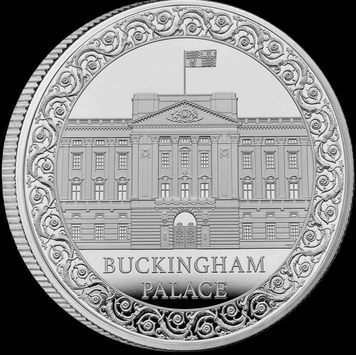 BUCKINGHAM PALCE, 5 Pounds, 1 oz Silber Proof, 2024