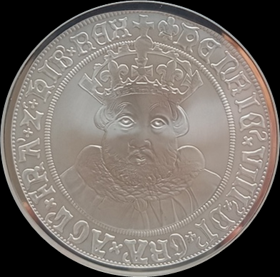 Henry VIII, British Monarch, 10 £, 5 oz Silver PR 69, 2023