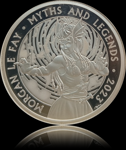 MORGAN LE FAY, SERIE Myths and Legends, 5£, 2 oz Silber PF 70, 2023