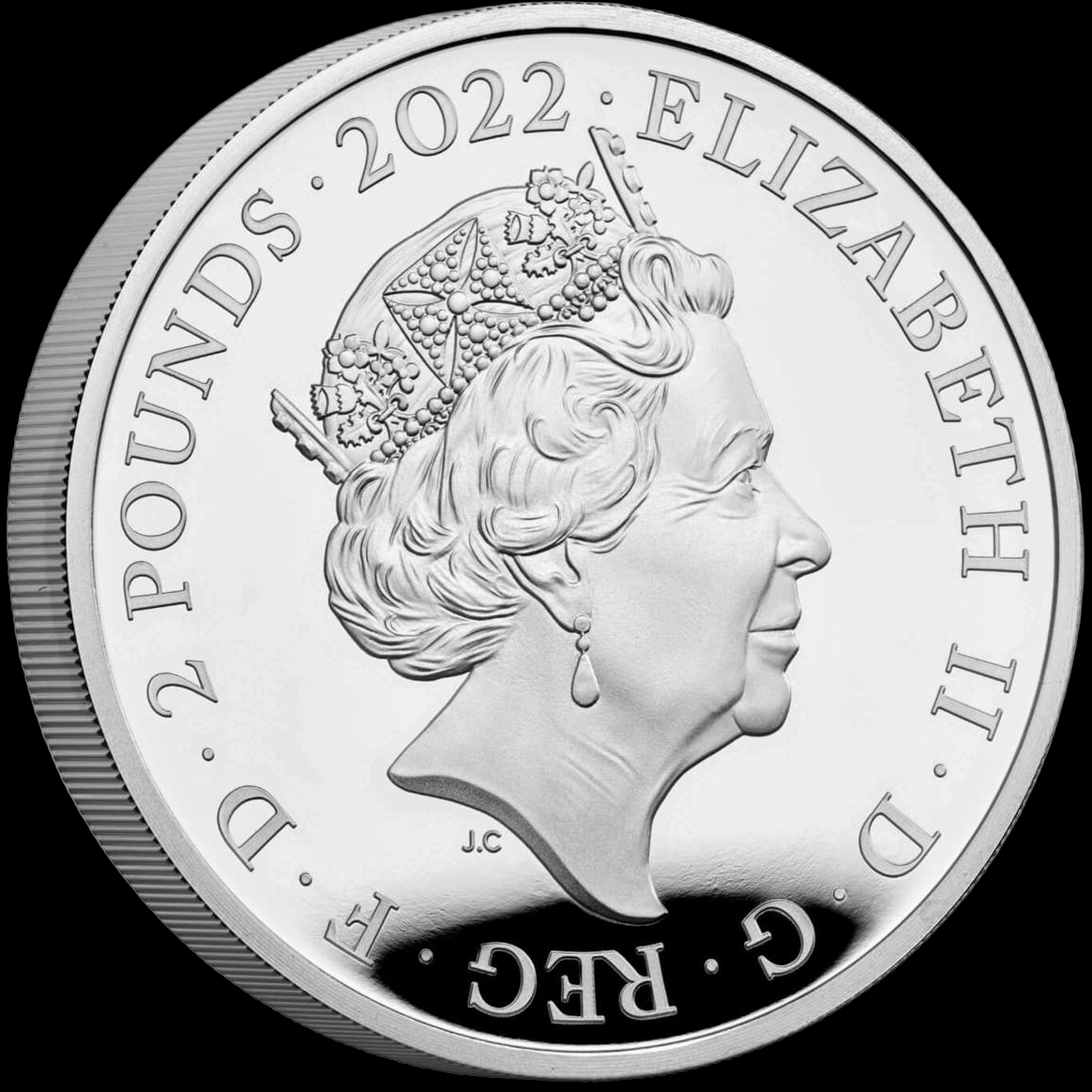 GEORGE I, British Monarch, 1 Oz Silver Proof 2 £, Proof, 2022