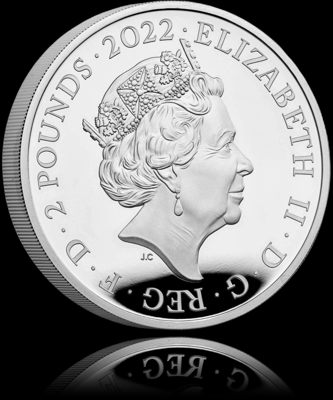 GEORGE I, British Monarch, 1 Oz Silver Proof 2 £, Proof, 2022