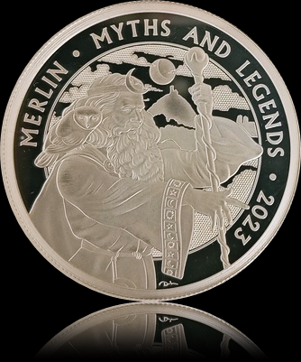 MERLIN, Serie Myths and Legends, 5 £, 2 oz Silber PF 70, 2023