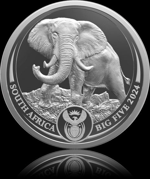 2 x ELEPHANT, Big Five Series II, 2 x 1 oz Silver Proof, 2021