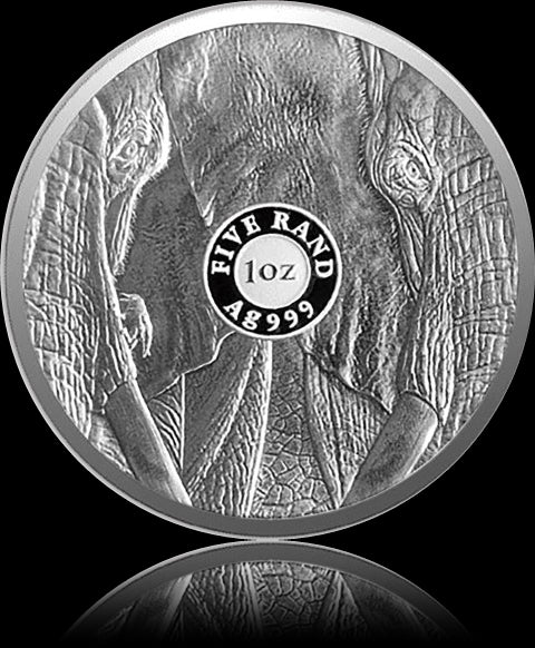 2 x ELEPHANT, Big Five Series II, 2 x 1 oz Silver Proof, 2021