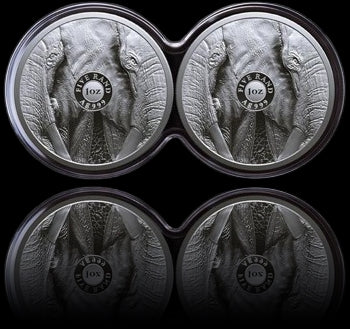 2 x ELEPHANT, Big Five Series II, 2 x 1 oz Silver Proof, 2021