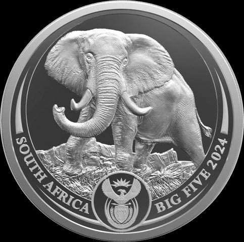 2 x ELEPHANT, Big Five Series II, 2 x 1 oz Silver Proof, 2021