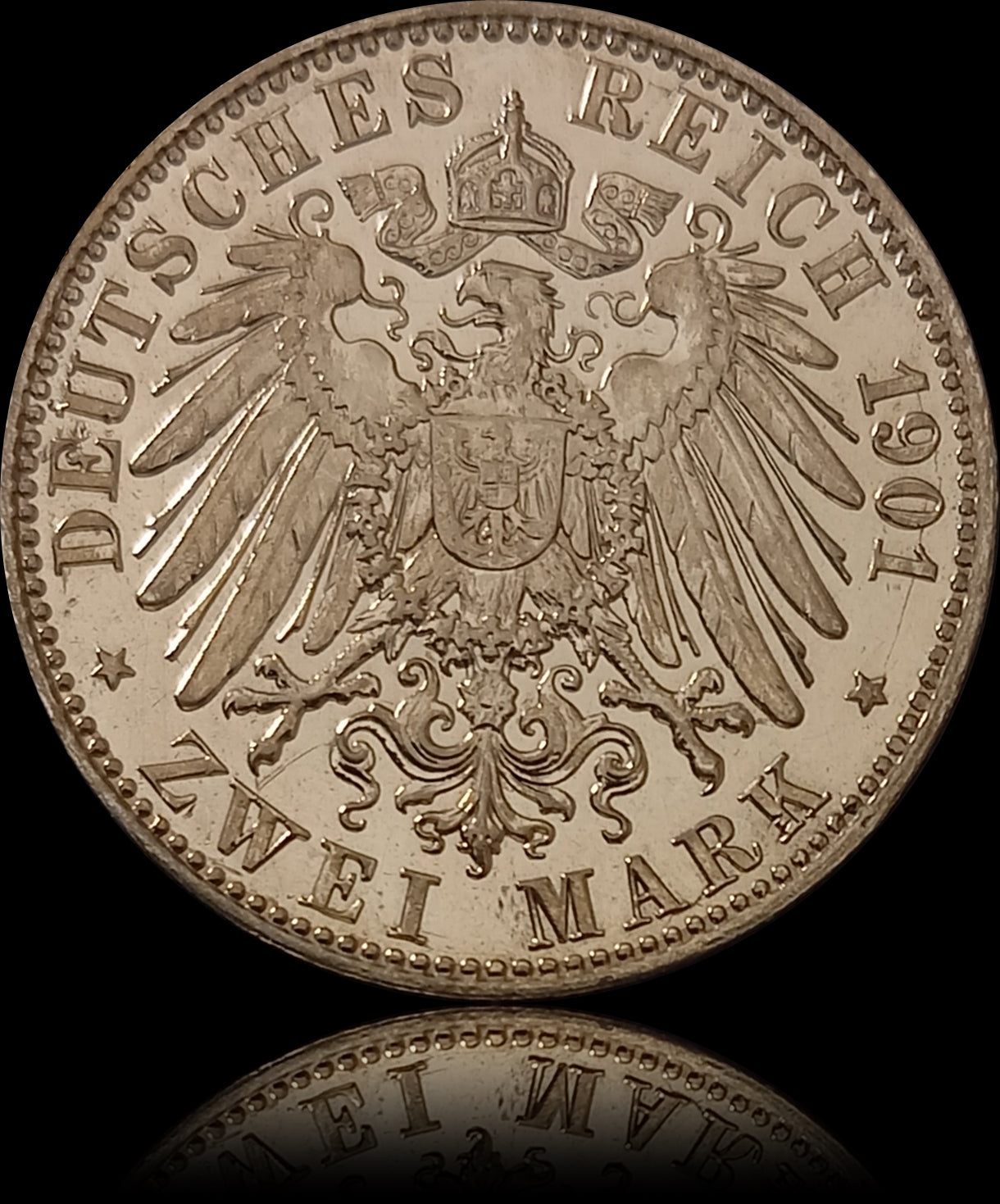 2 Mark Preussen 1901 A Silber, 200 Jahre Königreich, Deutsches Kaiserreich, Jaeger-Nr. 105