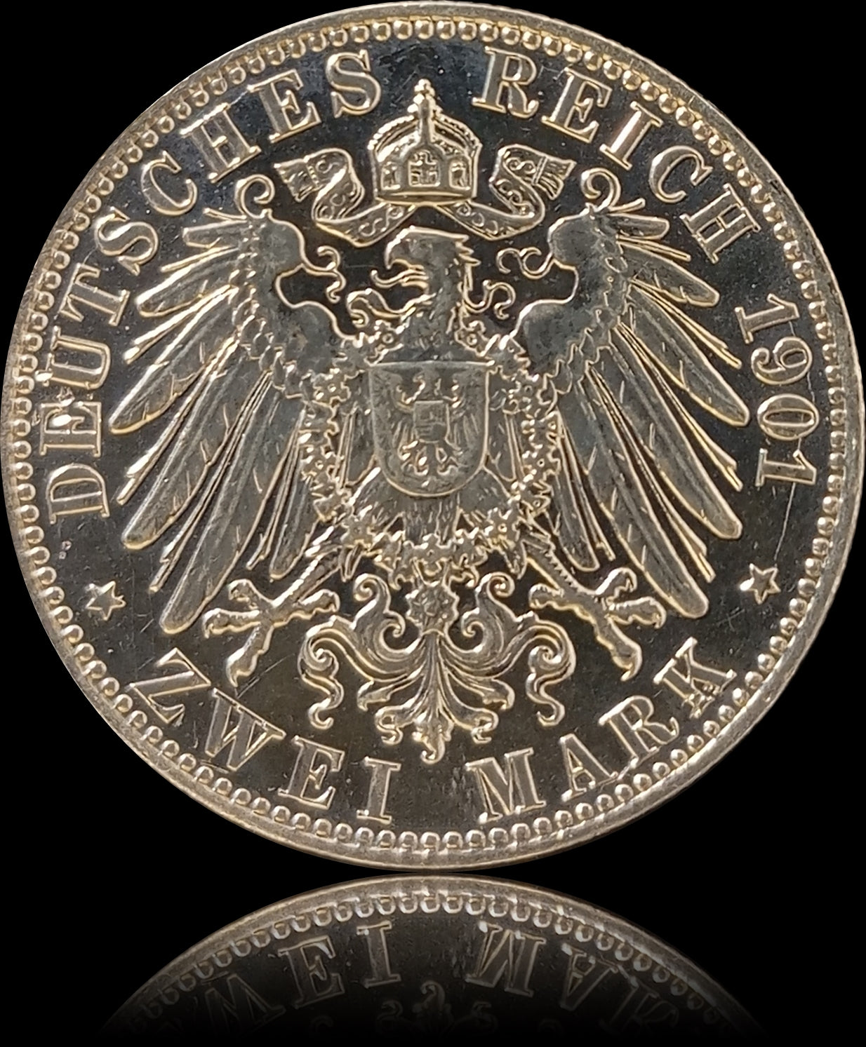 2 Mark Preussen 1901 A Silber, 200 Jahre Königreich, Deutsches Kaiserreich, Jaeger-Nr. 105