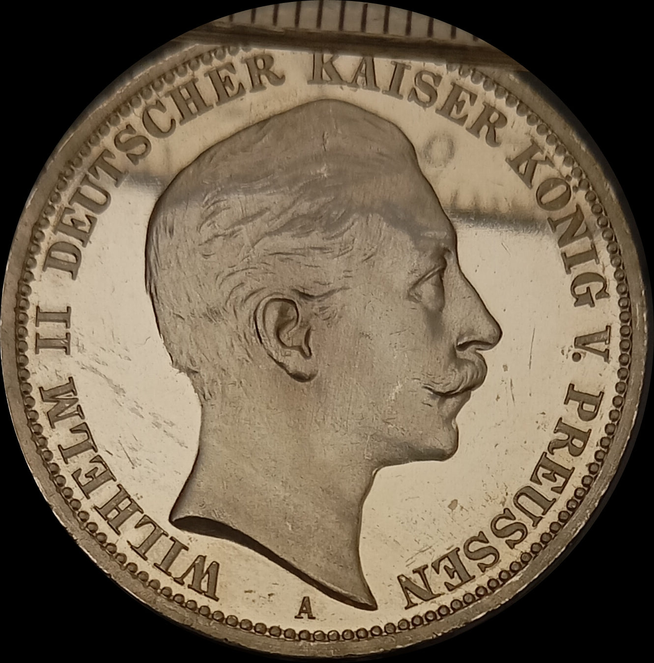 3 Mark Preußen 1908 A Silber, Kaiser Wilhelm II. Deutsches Kaiserreich, Jaeger-Nr. 103