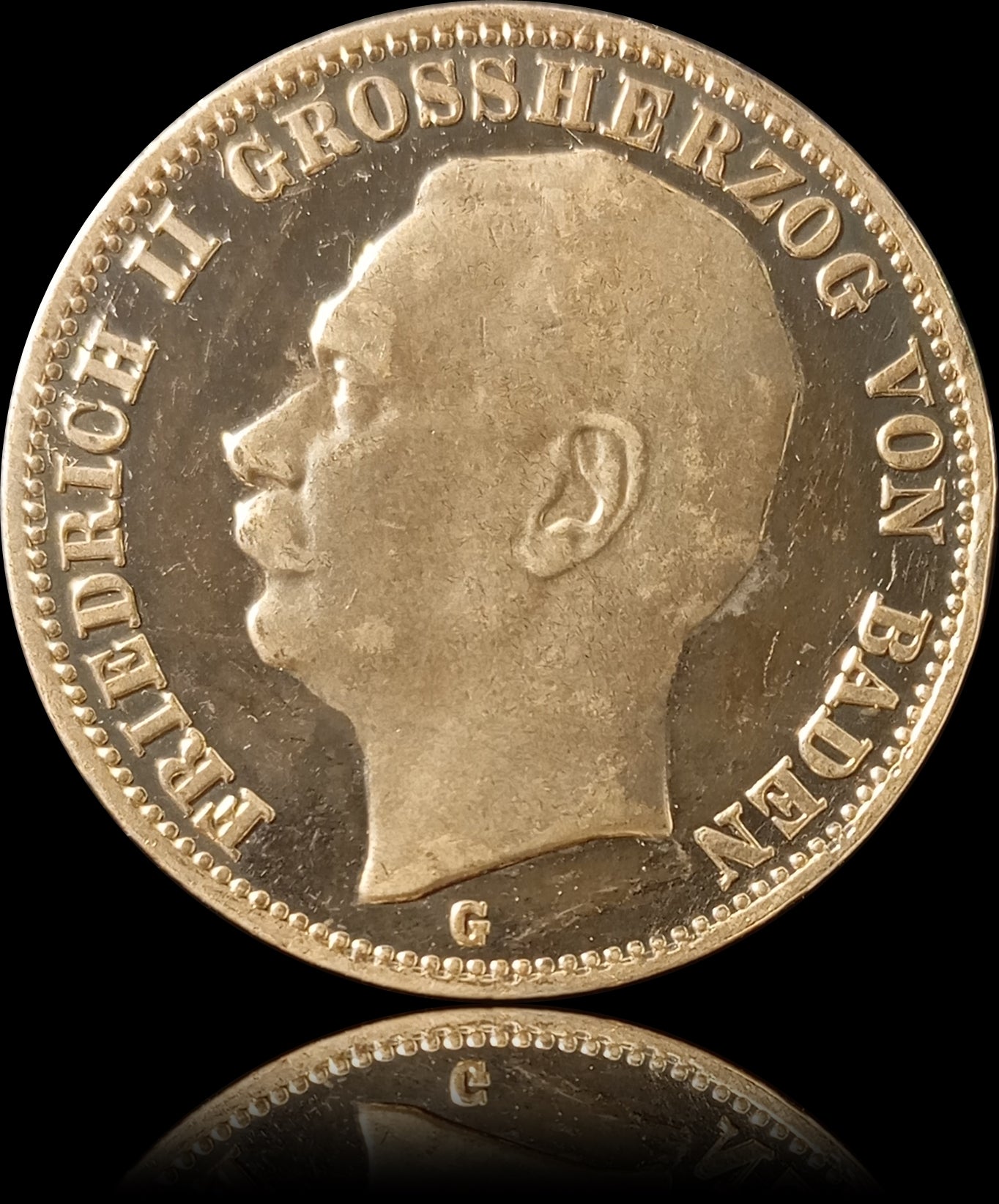 3 Mark Baden 1910 G, Silber, Friedrich Grossherzog von Baden, Deutsches Kaiserreich, Jaeger-Nr. 39