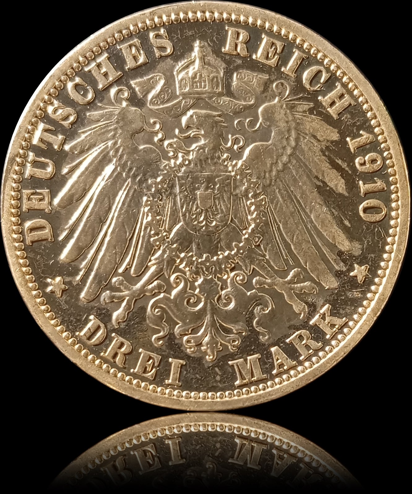 3 Mark Baden 1910 G, Silber, Friedrich Grossherzog von Baden, Deutsches Kaiserreich, Jaeger-Nr. 39