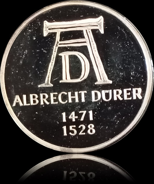 500TH BIRTHDAY OF ALBRECHT DÜRER, series 5 DM silver coin, 1972